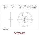 Coronas Zanella 50 V1 Plana 1/2 X 3/16 Z-35 Jwc 000353