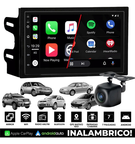 Pantalla Camara 7 Hd Pulgadas Android Bora Golf Fiesta 307 