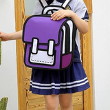 Mochila Grande Menina Menino Escola Trabalho 2d Anime Notebo