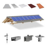 Kit Estrutura Suporte 08 Placas Solar Viga Madeira 10m