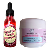 Hidratante Facial + Aceite Facial Rosa M - g a $170