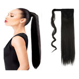 Cola De Caballo Naturaleza Cabello Humano 45 Cm Negro