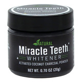 Blanqueador Dental Miracle Teeth Carbon Coco Natural No Daña