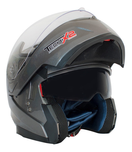 Casco Techx2 Ff953 Abatible Titanium Lente Interno Ecer2205