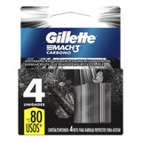 Cartuchos De Afeitar Mach3 Carbono 4u Gillette