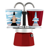 Cafetera Bialetti Set Mini Express 2 Cups Manual Magritte Italiana