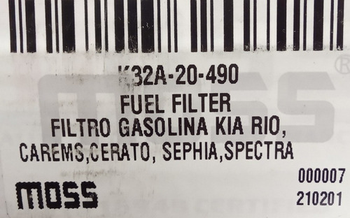 Filtro Gasolina Kia Rio Carens Cerato Sephia Moss 98-33618 Foto 3