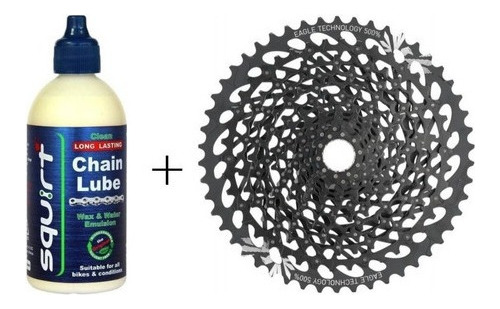 Combo Cassete Sram Gx Eagle 12v + Lubrificante Squirt 120ml