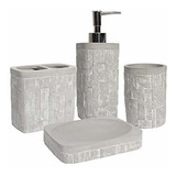 Juego De Accesorios Para Baño Sweet Home 4pzas Concrete