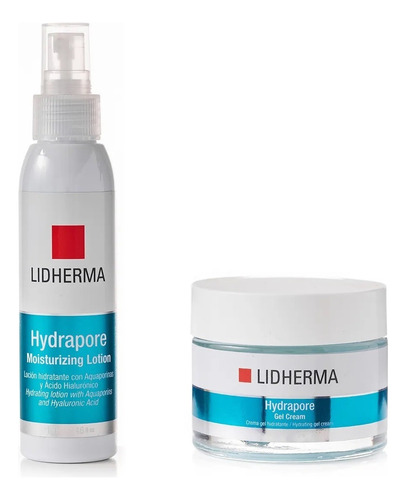 Kit Lidherma Humectante Antiage Hydrapore Crema Gel+lociòn 