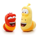 Serie Larva Tuba Amarillo Y Roja Set De Dos Peluches