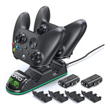 Carregador Controle Xbox One Series S/x + 2 Baterias 800mah