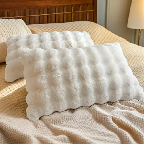 2 Fundas De Almohada De Felpa Suave, Esponjosa, 2 Piezas