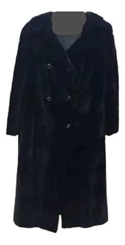 Tapado Negro Mujer Dama Piel Gotico Vintage Trench