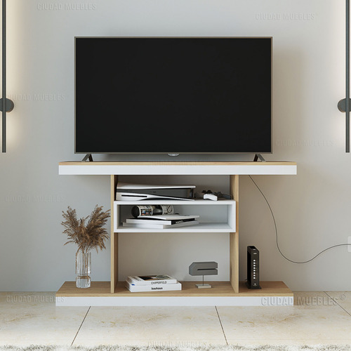 Mueble Para Tv 42  Living Diseño Alto Economico 115cm Largo