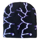 Lightning Beanie Punk Rock Skullies Gothic Hat Gorros Gorro