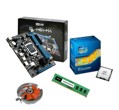 Kit Gamer 1155 Mb Goline B75 Cpu I5 3470 + 8gb Ddr3 1600 Mem