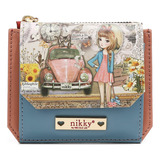 Tarjetero Con Cierre Estampado Nikky By Nicole Lee Nk22605