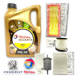 Kit Service 4 Filtros + Aceite 0w30 Peugeot 308 408 1.6 Thp