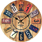 Reloj De Pared Analogo Rústico Vintage Retro