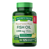 Omega 3 Fish Oil 1000 Mg - 125 Cápsulas Blandas Sabor Limón