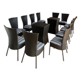 Conjunto Mesa De Junco Com 12 Cadeiras  Vidro Nao Incluso