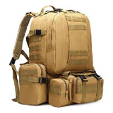 Mochila Tática Defender Modular Militar 60 Litros 1438-6 Cor Tan