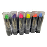 5 Batons Balada Neon Fluorescente Brilha Na Luz Negra