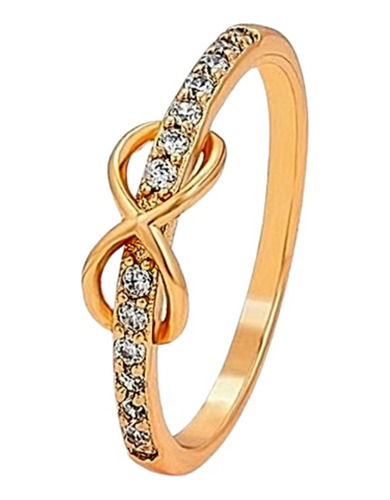 Oferta! Anillo Infinito Mujer Oro 18kt Exclusivo 503