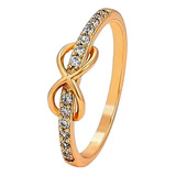 Oferta! Anillo Infinito Mujer Oro 18kt Exclusivo 503