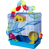 Gaiola De Roedores Hamster Tubo Super Luxo 3 Andares Pet