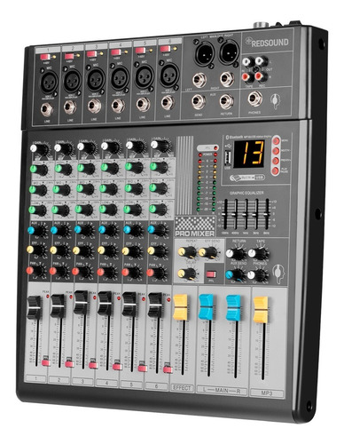 Mezcladora Audio Gc Ak60s Mixer Dj Profesional 6 Canales Usb