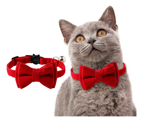 Soku  Pet-dionfat3 Collar De Seguridad Gato Moño Cosido Red Dots