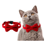 Soku  Pet-dionfat3 Collar De Seguridad Gato Moño Cosido Red Dots
