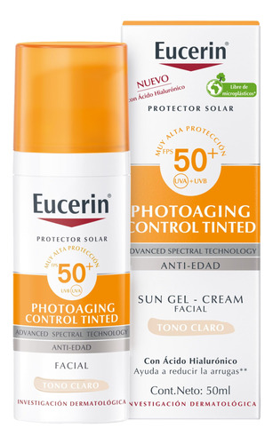 Eucerin Protector Solar Facial Fps 50+ Cc Cream Tono Claro,