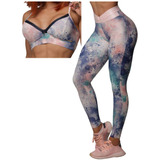 Conjunto Legging Comum Hit + Top Watercolor Moving