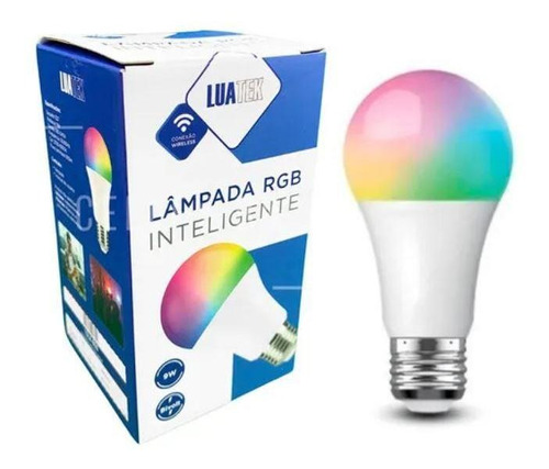 Lâmpada Led Rgb Inteligente 9w 810lumens Wifi Alexa  Google