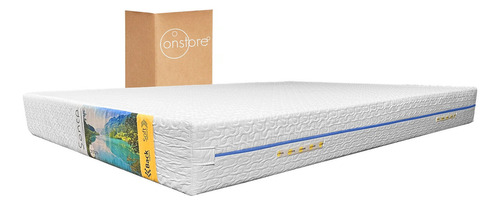 Colchón King De Memory Foam, Hule Espuma, Microfibra Onstore Sense Sense Blanco - 200cm X 190cm X 20cm