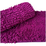 Tapete Macarrão Para Banheiro Absorve A Água 60x40 Cor Rosa