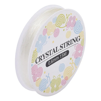 Rollo De Hilo Nylon Elastico Para Armar Bisutería Pulsera Color 0.6mm 15 Metros Diámetro 0.6 mm | Meses sin interés