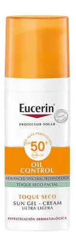 Eucerin Gel-cream Oil Control Toque Seco Facial Fps 50+