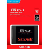 Disco Sólido Sandisk 120gb Ssd Interno Plus Sdssda-120g-g27 Preto