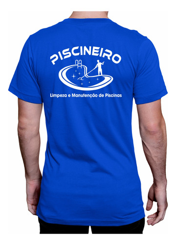 Camiseta Piscineiro Manga Curta Camisa Trabalho Uniforme