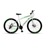 Mountain Bike Ello Bike Velox Aro 29 21v Freios De Disco Mecânico Câmbios Ltx Cor Branco/verde