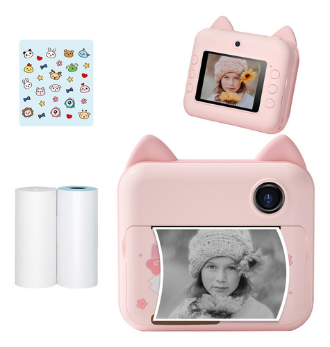 Lo Cámara Fotográfica Instantánea Para Niños Pink P1 Ha