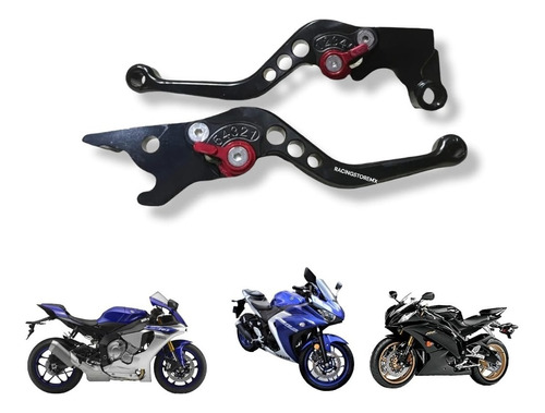 Manijas Deportivas Premium Para Moto Yamaha R1 R3 R6 Mt03 07