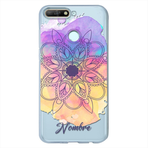 Funda Huawei Antigolpes Mandalas Personalizada Con Nombre