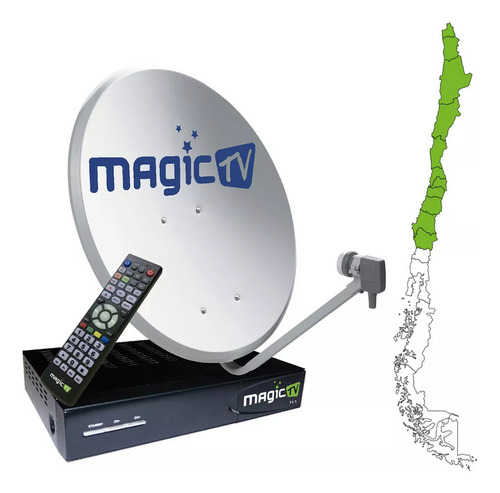 Kit Decodificador Magictv Hd + Antena Satelital + Lnb Simple