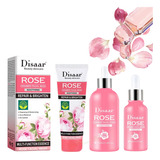 Kit Limpiador Facial De Ceramida Tónico Sérum De Rosas