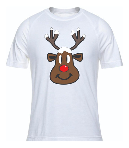 Camisetas Navideñas Renos Navidad Para La Familia Blanca X 1